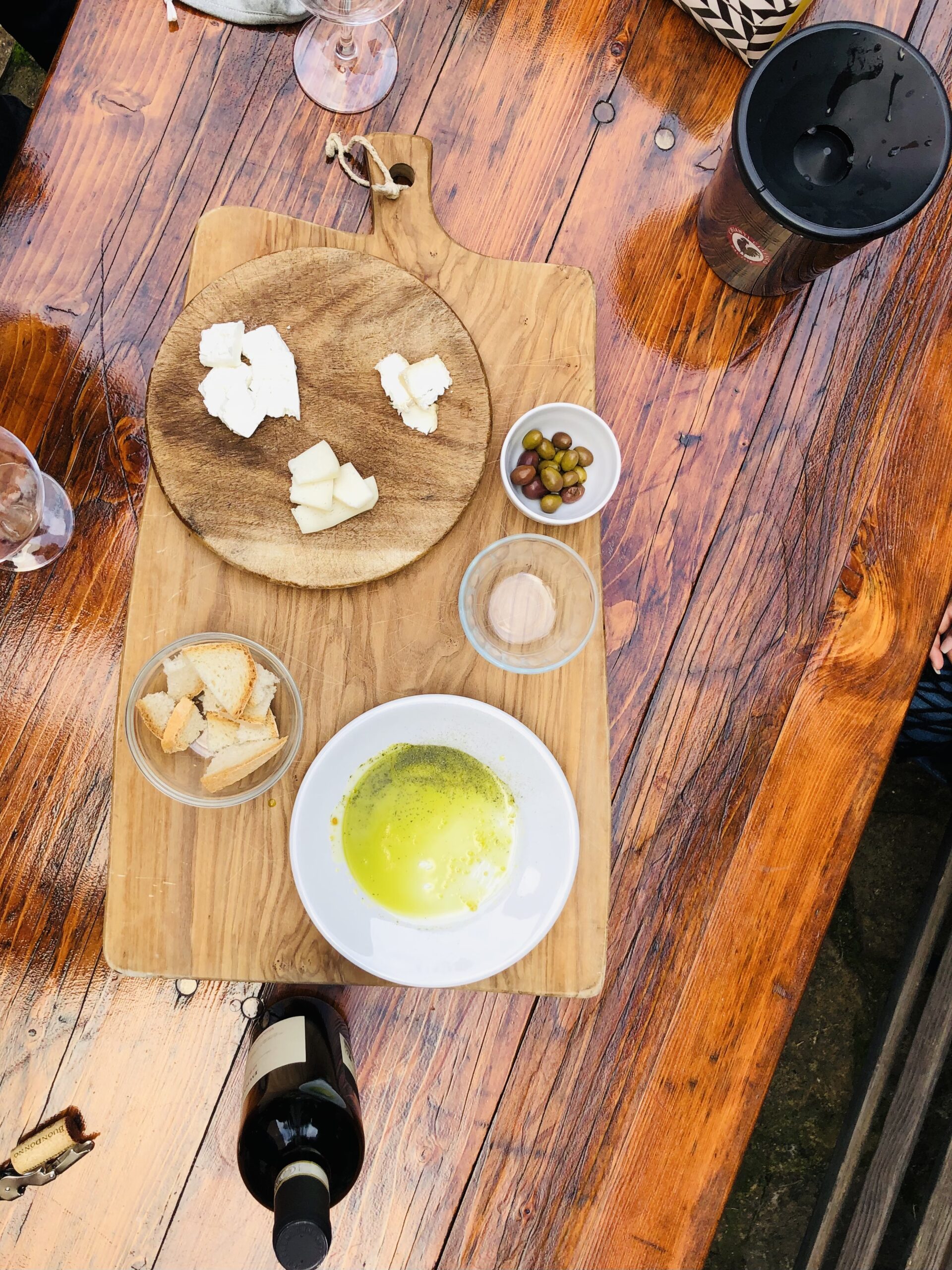 Olive oil tasting and hand made cheese