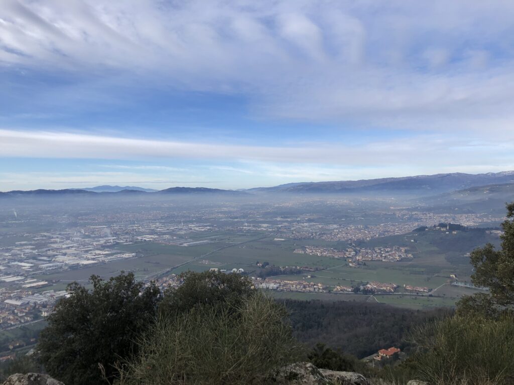 view from the summit of Monte Ferrato