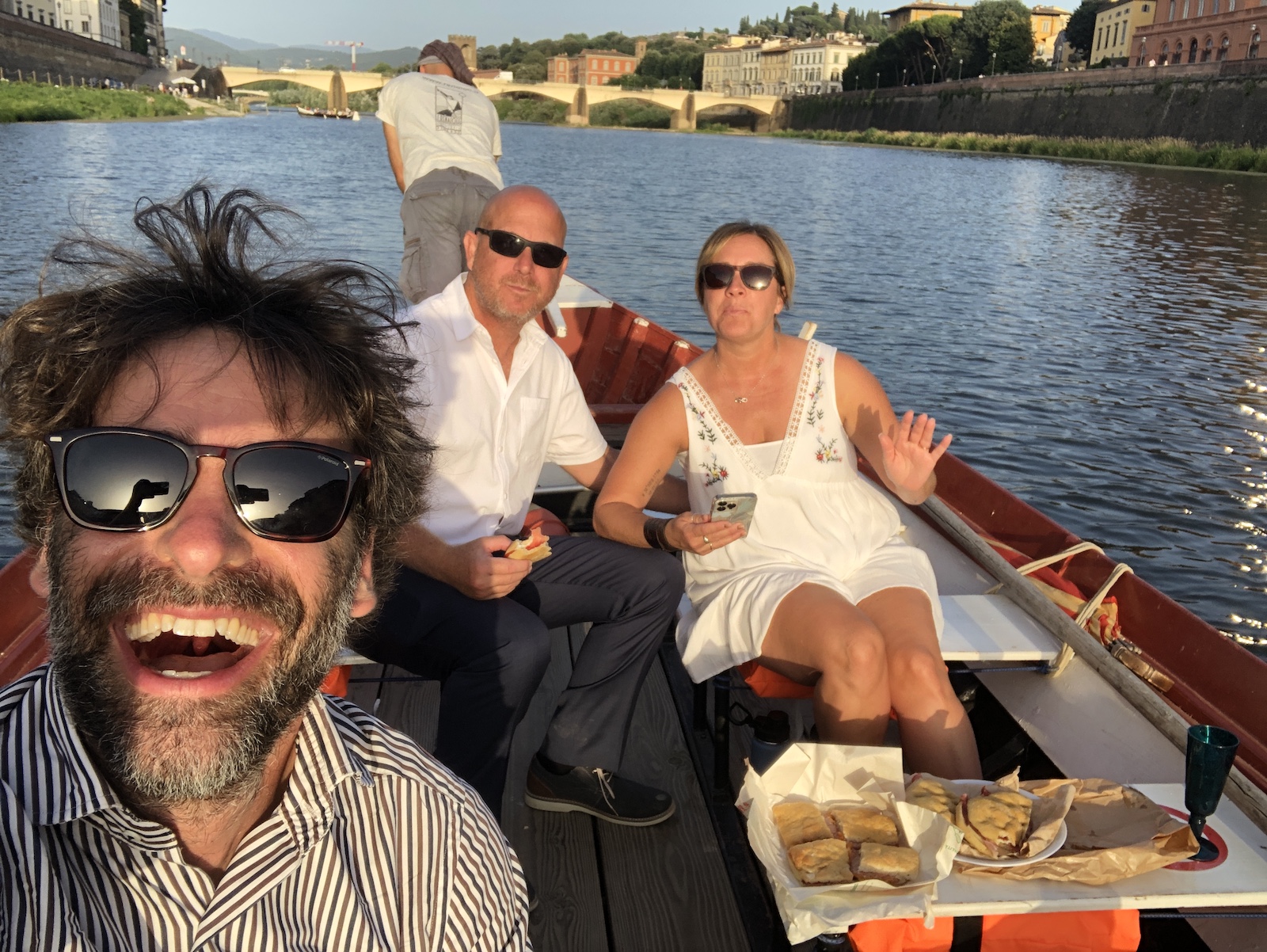 Florence boat and wine